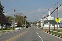 Looking east in Brownsville on Wisconsin Highway 49