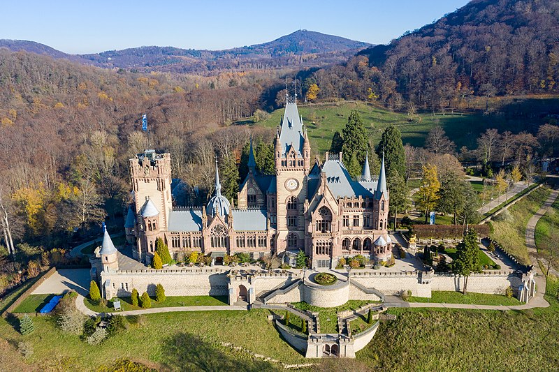 File:Front view of the Drachenburg Castle in Königswinter, Germany (51122763537).jpg