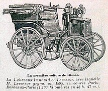Panhard 4 hp 1895, vainqueur de Bordeaux-Paris-Bordeaux avec Émile Levassor (no 5).