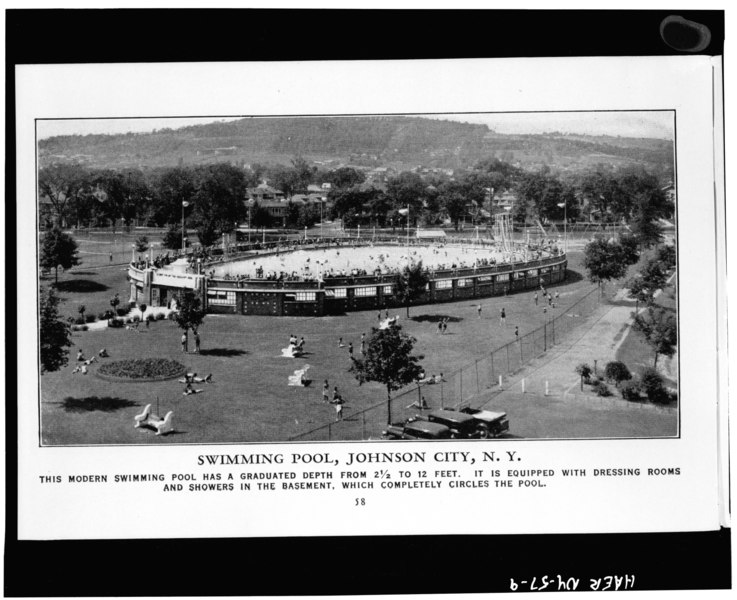 File:Photocopy of photograph (from booklet by Endicott Johnson- Endecott-Johnson Workers, Tanners and Shoemakers, May 1, 1939, pg. 58, Recreation Section) showing VIEW OF POOL FROM THE HAER NY,4-JOCI,1A-9.tif