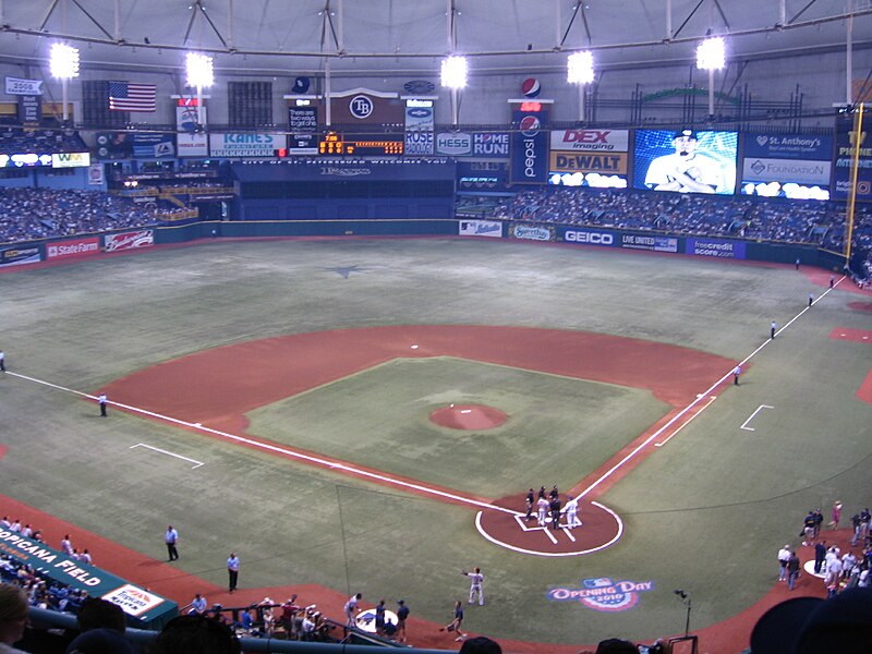 File:Tropicana Field Playing Field Opening Day 2010.JPG