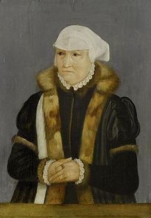 Dame mit Besatz aus Baummarderköpfen (16. Jh.)