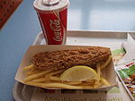 Fish and chips från Hesburger.