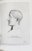 Google PhotoScan of page with sketch of John Henry Newman, showing scanning artefacts.jpg