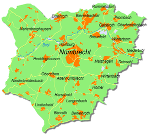 Karte von Nümbrecht