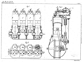 1900 - Panhard & Levassor "Centaure" motor patent (FR302402 , GB190200673A ) designed par A. C. KREBS.