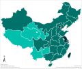 HDI map of Chinese administrative divisions in 2019