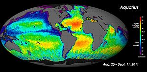 Global salinity map