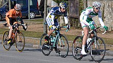 Photographie présentant Yannick Talabardon, échappé dans la 1re étape de Paris-Nice.