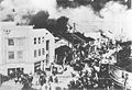 Houses and other buildings in the 1952 Tottori Fire on April 17.