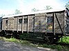 Photo showing South Eastern and Chatham Railway Parcels and Miscellaneous Van No. 132, the "Cavell Van", before restoration