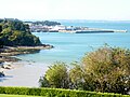 Le port de pêche du Rosmeur vu de la plage du Ris (du Ry)