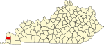 State map highlighting Carlisle County