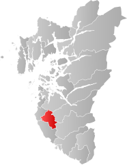 Lage der Kommune in der Provinz Rogaland