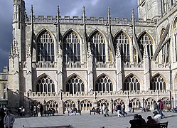 Flying buttresses at Bath Abbey