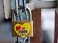 * Nomination Padlock with a political sticker during demonstrations at University of Toulouse II. --Gyrostat 19:16, 27 November 2014 (UTC) * Promotion  Support Good quality. --XRay 07:05, 30 November 2014 (UTC)