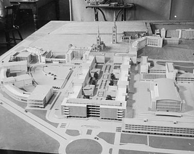 Model of Donald Gibson reconstruction plans.