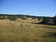 Die Hochebene Causse de Sauveterre beim Weiler Le Jas