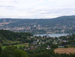 Lillehammer vanuit het westen gezien