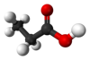 Model molekul asid propionik