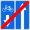 End of road with a contraflow cycle lane