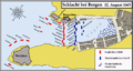 German map of the Battle of Vågen (August 1665)