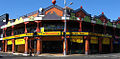 Boundary Street retail buildings (completed 1999). West End, Queensland. A cartoonish take on Victorian Mannerism.