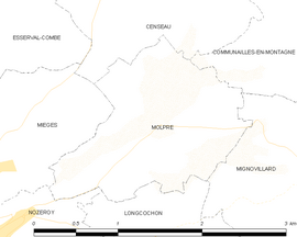 Mapa obce Molpré