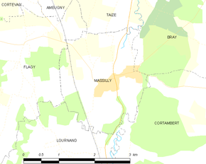 Poziția localității Massilly