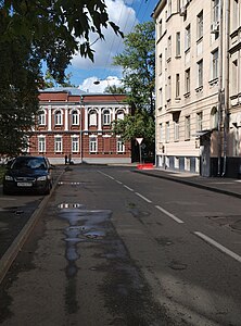 Больничный переулок. Вид от улицы Гиляровского.