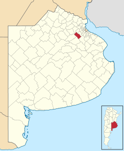 location of General Las Heras in Buenos Aires Province