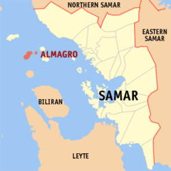 Map of Samar with Almagro highlighted