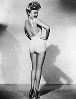 World War II poster of pin-up girl (Betty Grable) in high heels