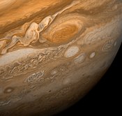 The Great Red Spot as seen from Voyager 1.