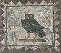 Mosaic Owl: Detail of the floor in the House of the Birds