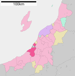 Location of Kashiwazaki in Niigata