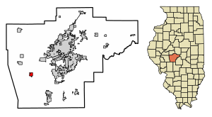 Location of Loami in Sangamon County, Illinois.