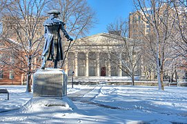 The Second Bank of the United States, built between 1818 and 1824, exhibiting Greek Revival architecture