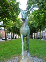 Middenberm van de Radesingel, onderdeel van de singelgordel van Groningen