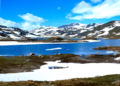 2001. Højfjeldslandskab ved Geiteryggen. Udsigt over Geiteryggvatnet vestover mod Bakkahelleren og Såtedalen. Foto: Frode Inge Helland