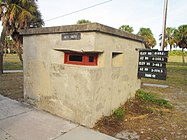 A "data booth" used to relay elevations and azimuths from observers to mortar crews