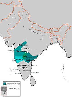 Extent of Ahmadnagar Sultanate.[2]