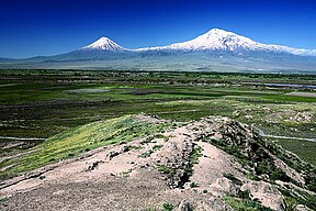 Die berg Ararat, soos gesien vanuit die weste