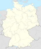 Deutschlandkarte, Position der Stadt Weinheim hervorgehoben