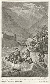 Heroic death of Woltemade at the Cape of Good Hope, 1773