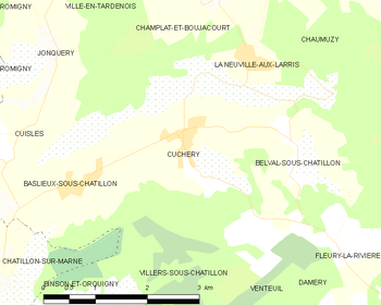 Detailkaart van de gemeente