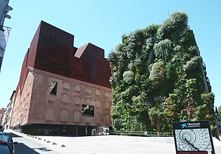 CaixaForum Madrid in Spain by Herzog & de Meuron, with green wall by Patrick Blanc (2007)