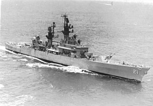 Uss Gridley, underway, starboard view