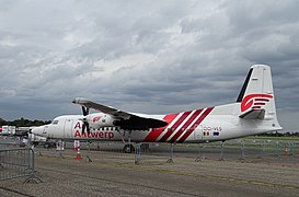 Самолёт Fokker 50 (OO-VLS) в аэропорту Антверпена