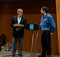 Pedro J Pacheco, coordinator of the jury and presenter of the ceremony, gave the prize for the best picture of a new municipality to Jaime Delso.